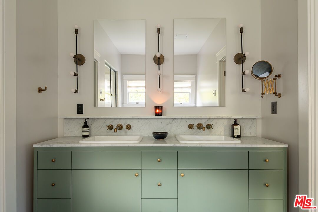 Bathroom, Dual Sink Vanities, Interior, Marble Walls