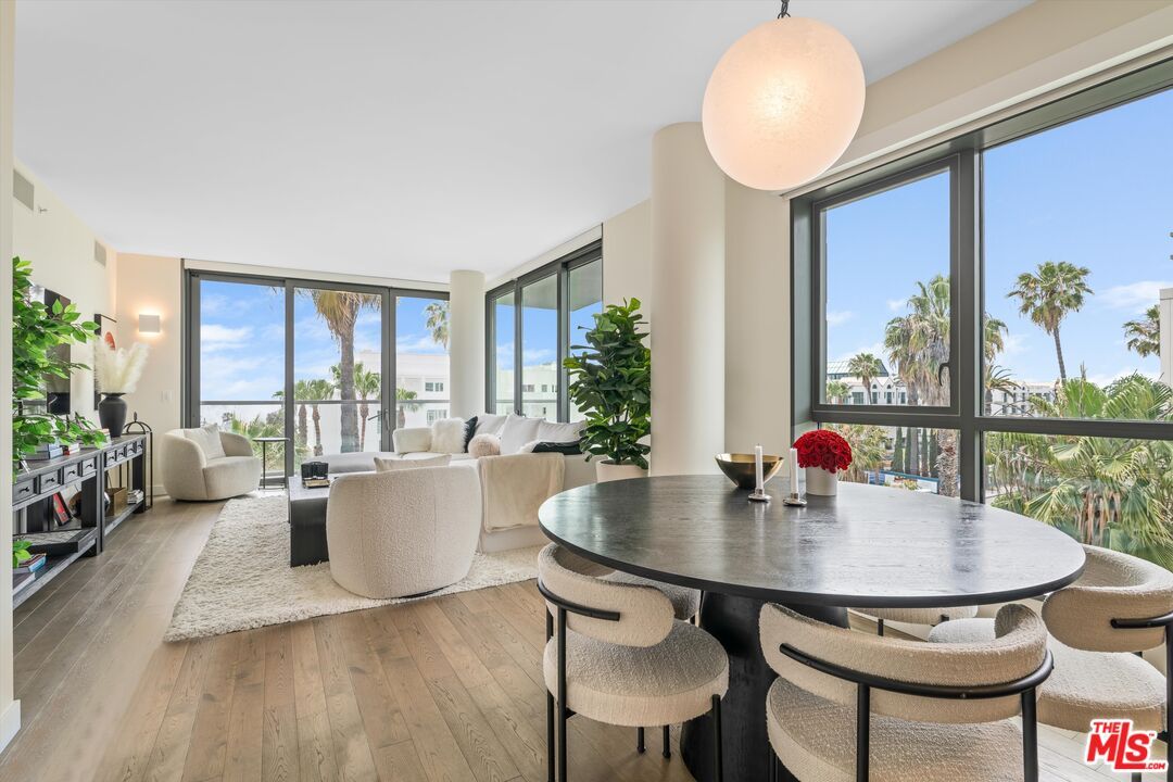 Dining room, Interior, Living room, Pendant Lights, Wood Texture Flooring
