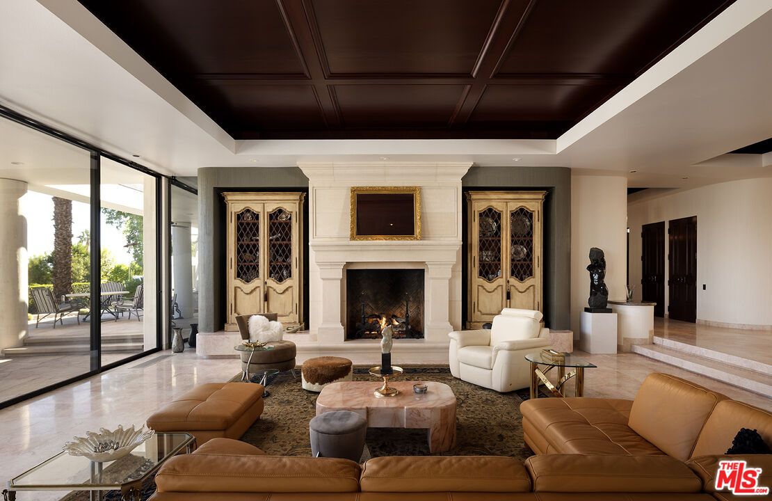 Fireplace, Interior, Living room, Recessed Lighting