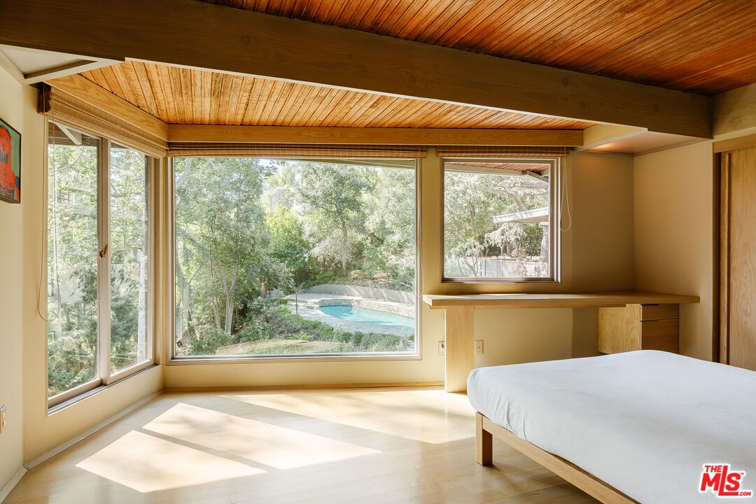 Bedroom, Interior, Wooden Beams, Wooden Ceilings, Wood Texture Flooring