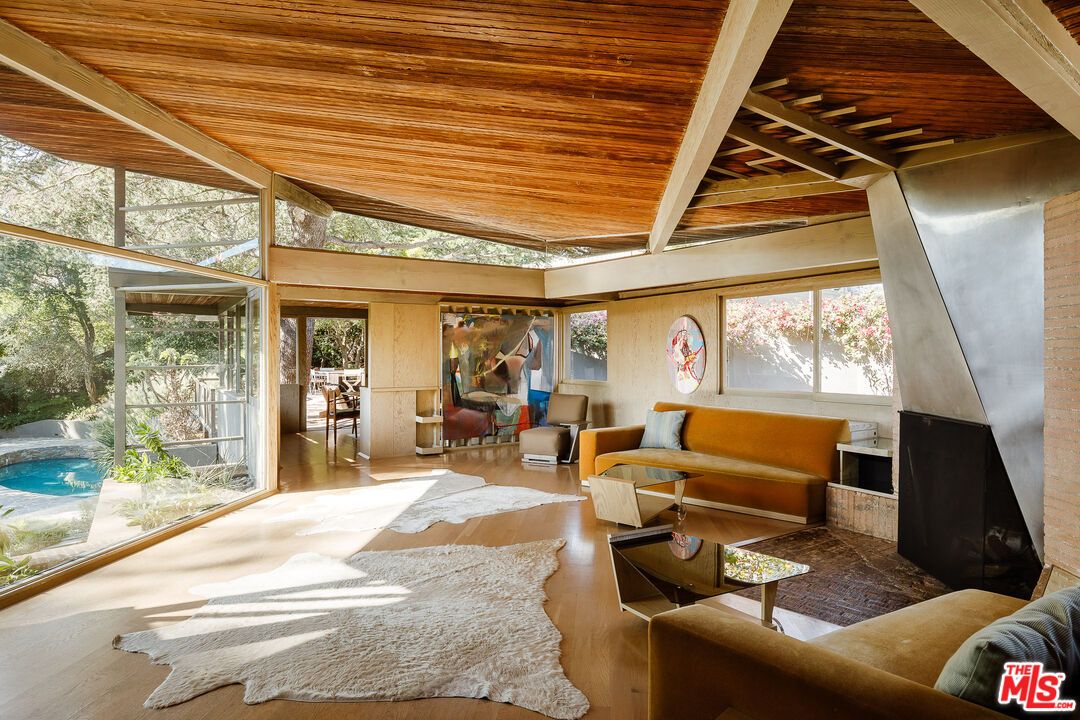 Interior, Living room, Sun Room, Wooden Ceilings, Wood Texture Flooring