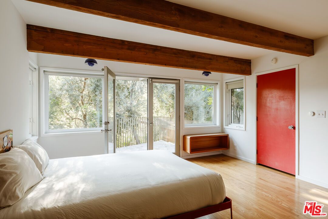 Bedroom, Interior, Wooden Beams, Wood Texture Flooring