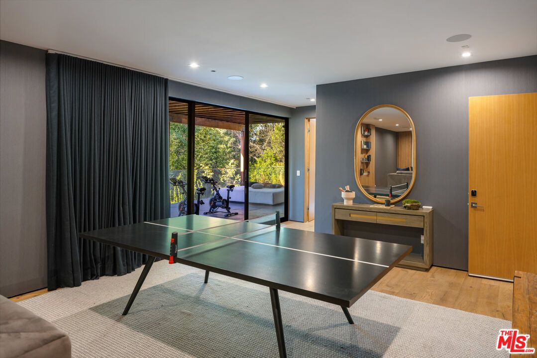 Game Room, Interior, Recessed Lighting, Wood Texture Flooring