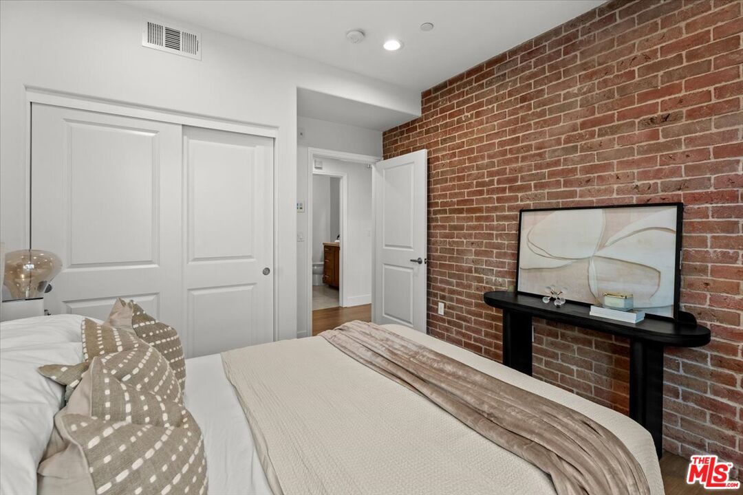 Bedroom, Interior, Recessed Lighting, Stone Walls