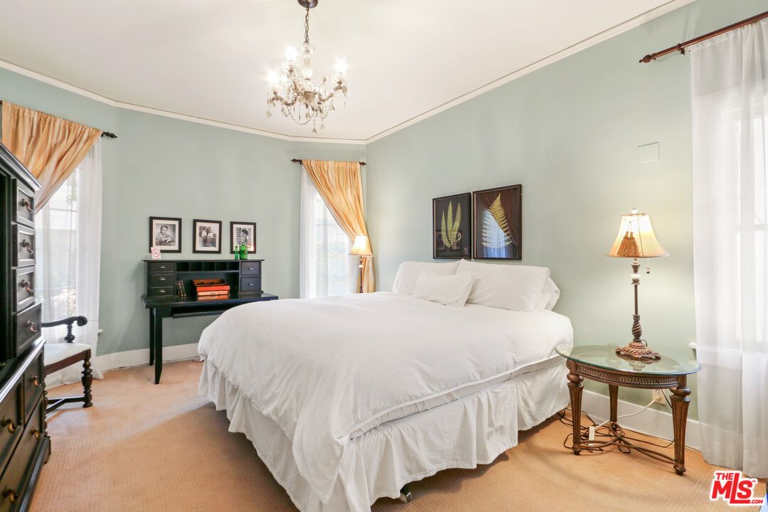 Bedroom, Chandelier, Interior