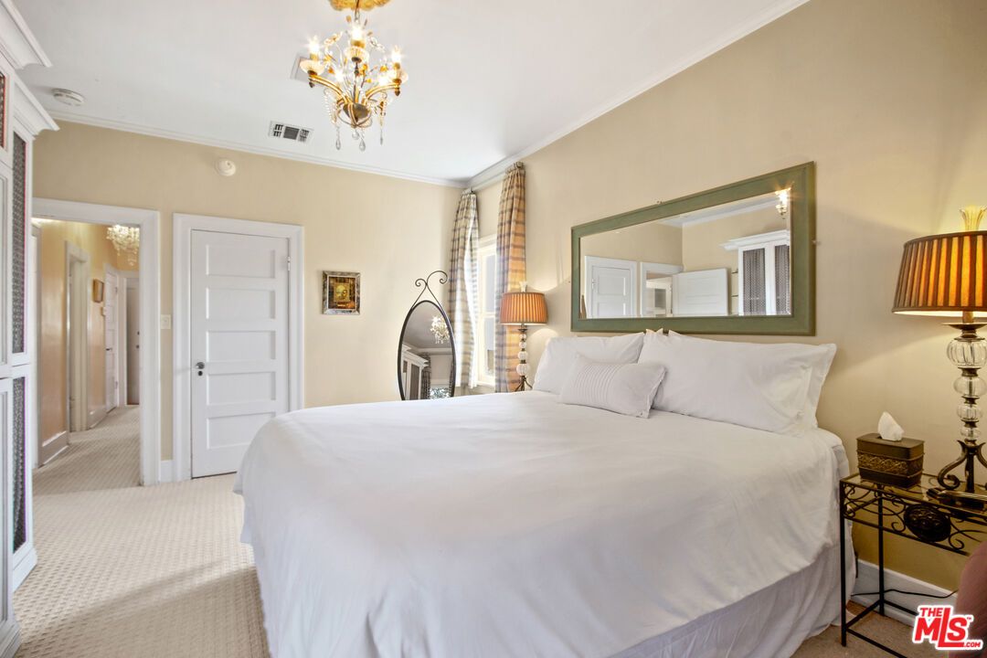 Bedroom, Chandelier, Interior