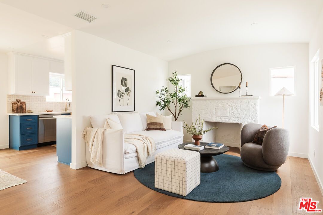 Fireplace, Interior, Wood Texture Flooring