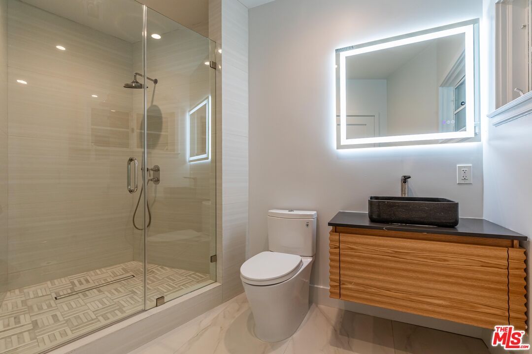 Bathroom, Glass Shower, Interior, Marble, Recessed Lighting