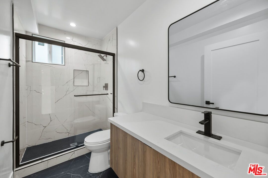 Bathroom, Glass Shower, Interior, Marble Walls, Recessed Lighting