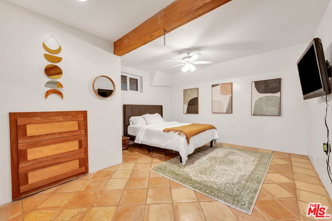 Bedroom, Interior, Recessed Lighting, Wooden Beams
