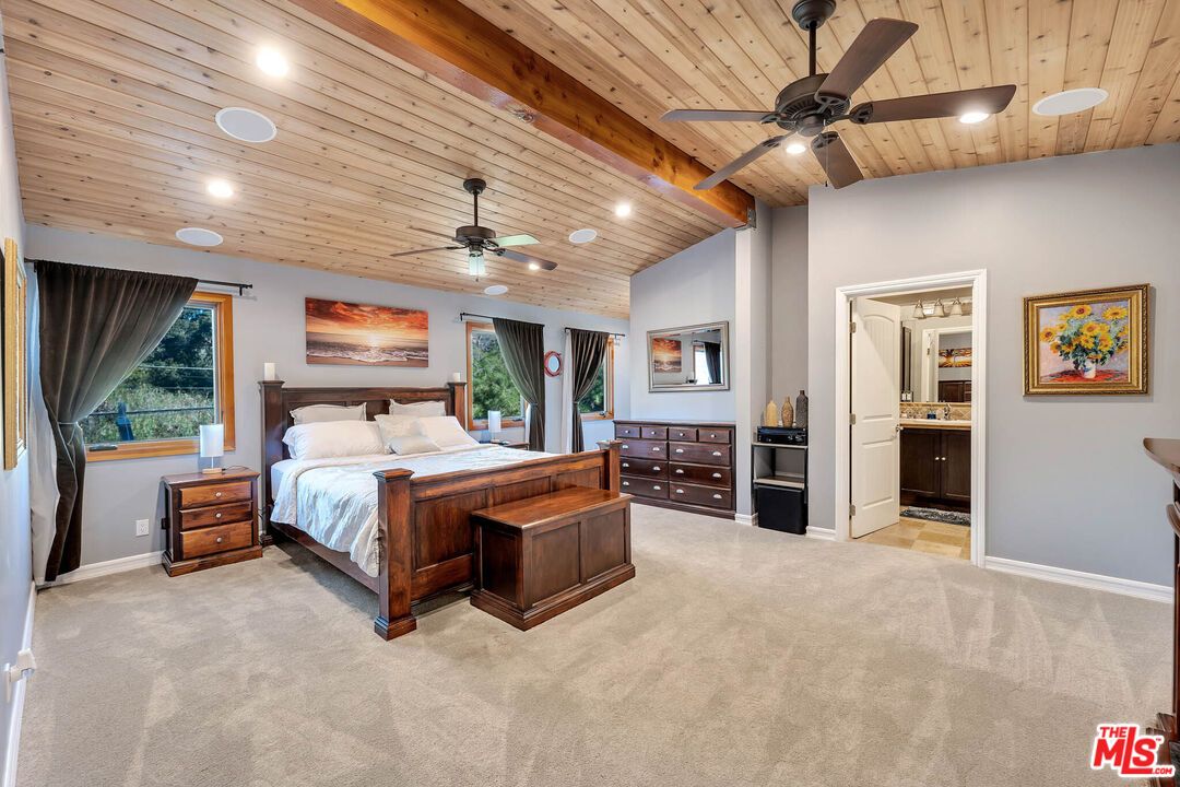 Bedroom, Interior, Recessed Lighting, Wooden Beams, Wooden Ceilings