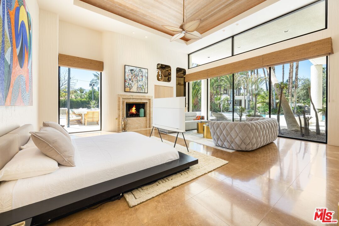 Bedroom, Fireplace, Interior, Recessed Lighting