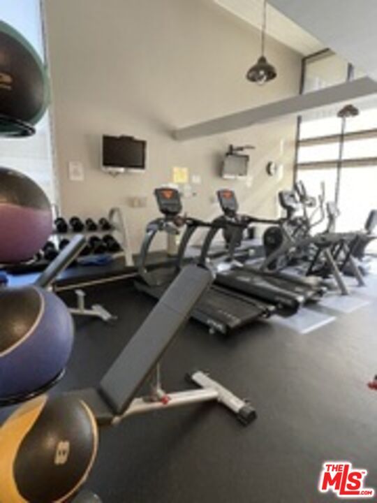 Fitness Equipment, Gym, Interior, Pendant Lights