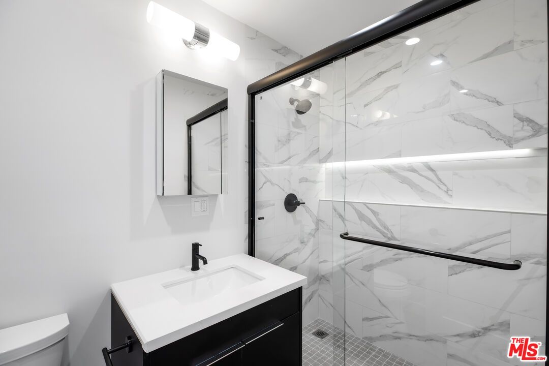 Bathroom, Glass Shower, Interior, Marble Walls