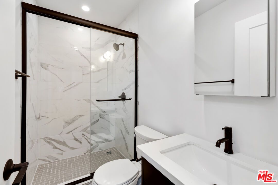 Bathroom, Glass Shower, Interior, Marble Walls, Recessed Lighting