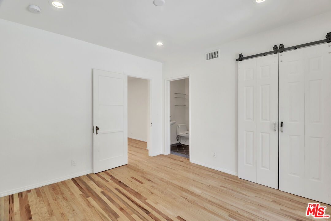 Bathroom, Empty room, Interior, Recessed Lighting, Wood Texture Flooring