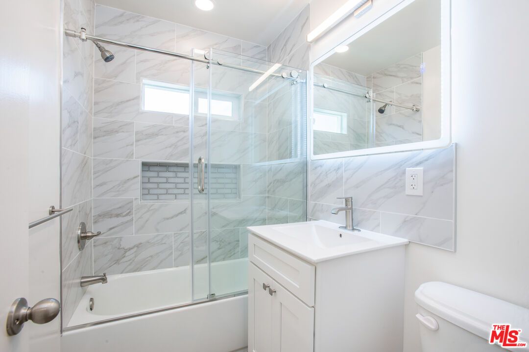 Bathroom, Glass Shower, Interior, Marble Walls, Recessed Lighting