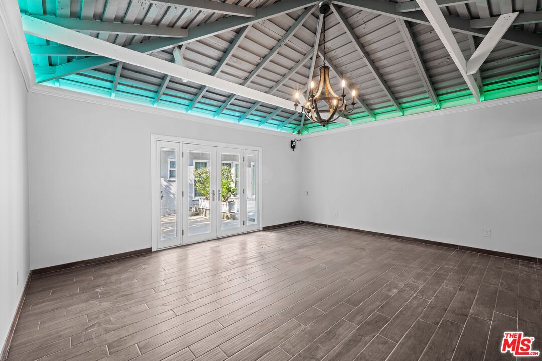 Chandelier, Empty room, Interior, Wooden Beams, Wooden Ceilings, Wood Texture Flooring