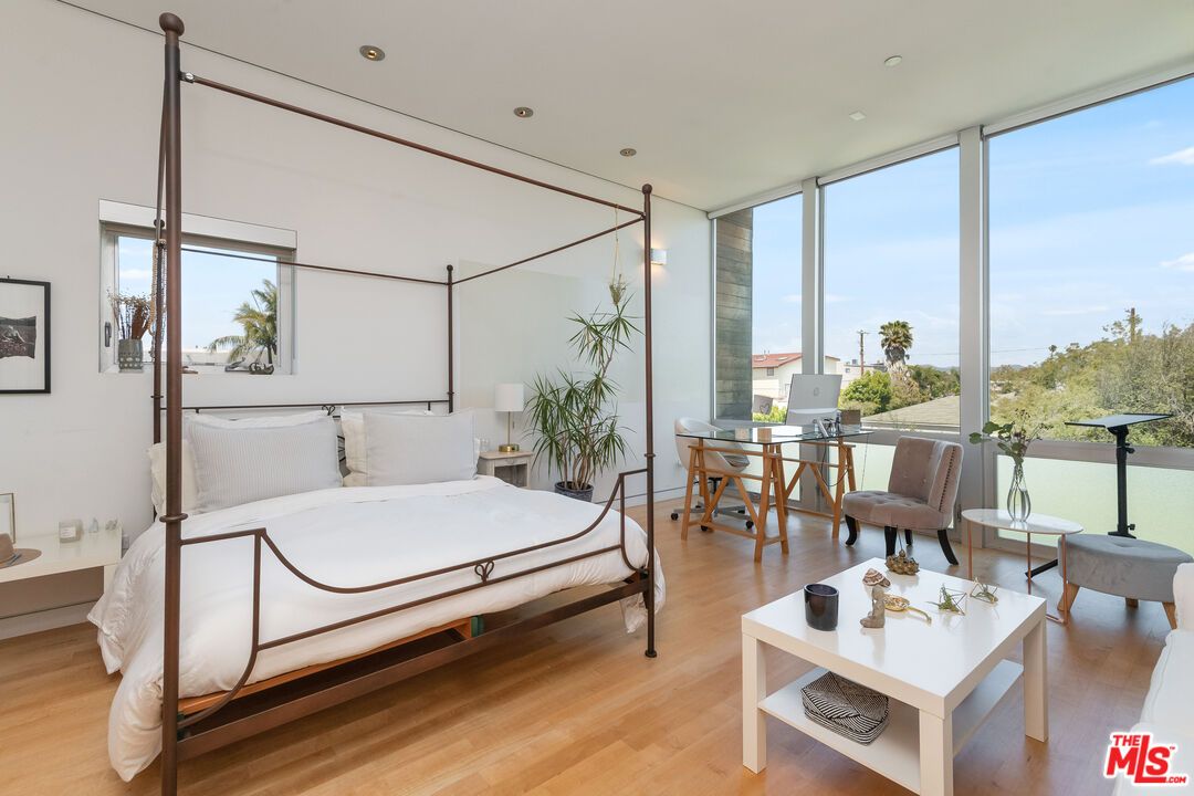 Bedroom, Home Office, Interior, Recessed Lighting, Wood Texture Flooring