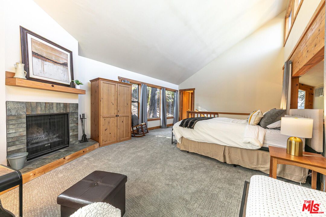 Bedroom, Fireplace, Interior