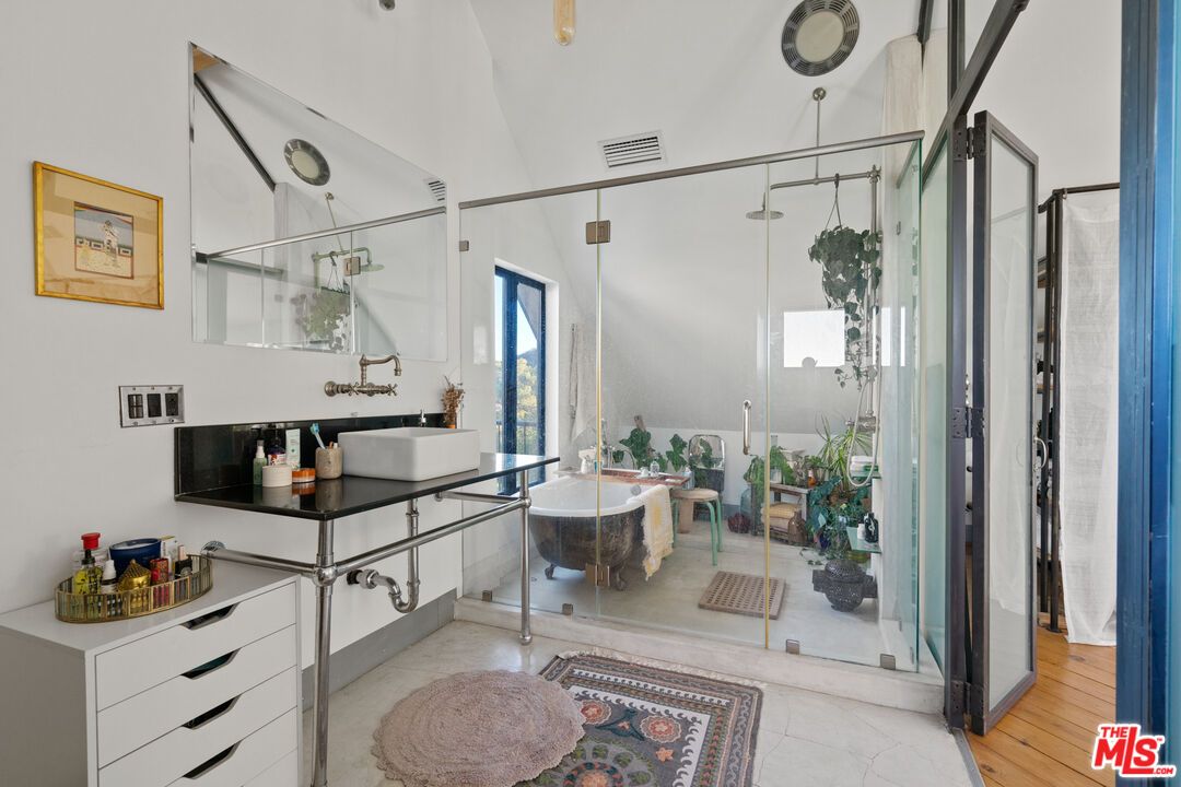 Bathroom, Dual Sink Vanities, Free Standing Baths, Glass Shower, Interior