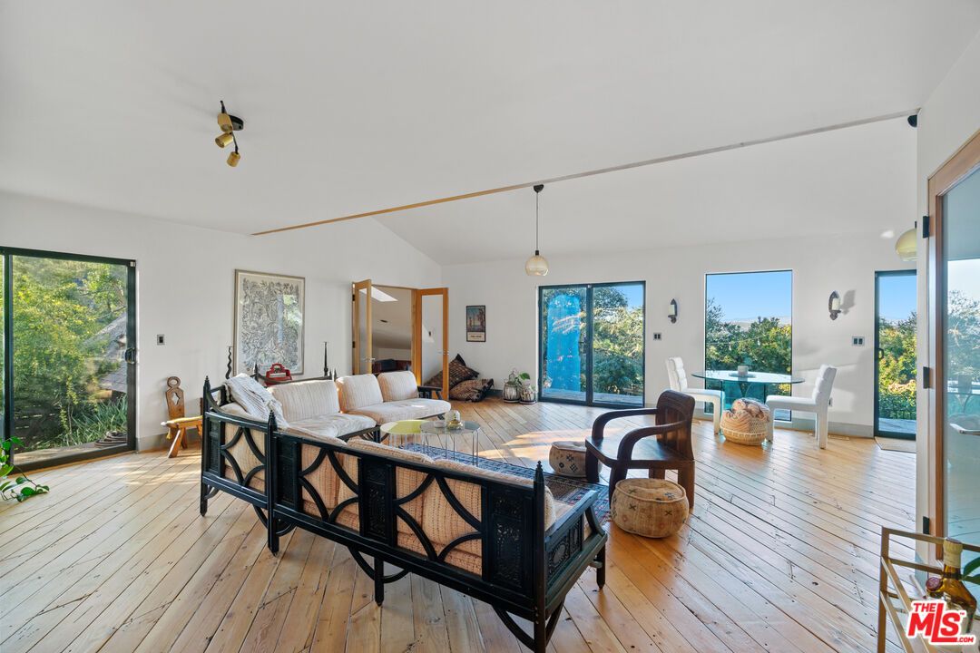 Dining room, Interior, Living room, Pendant Lights, Wood Texture Flooring