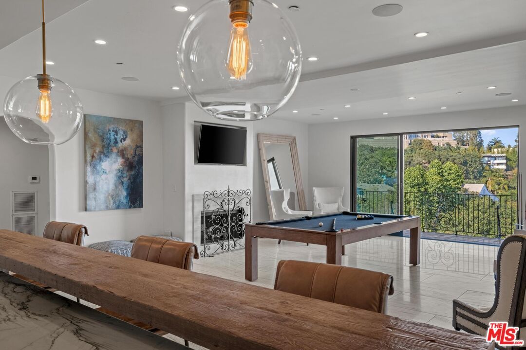 Billiard Table, Dining room, Game Room, Interior, Pendant Lights, Recessed Lighting