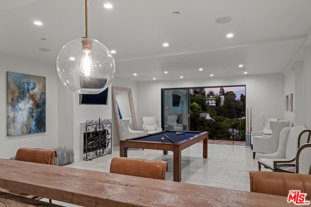 Billiard Table, Game Room, Interior, Pendant Lights, Recessed Lighting