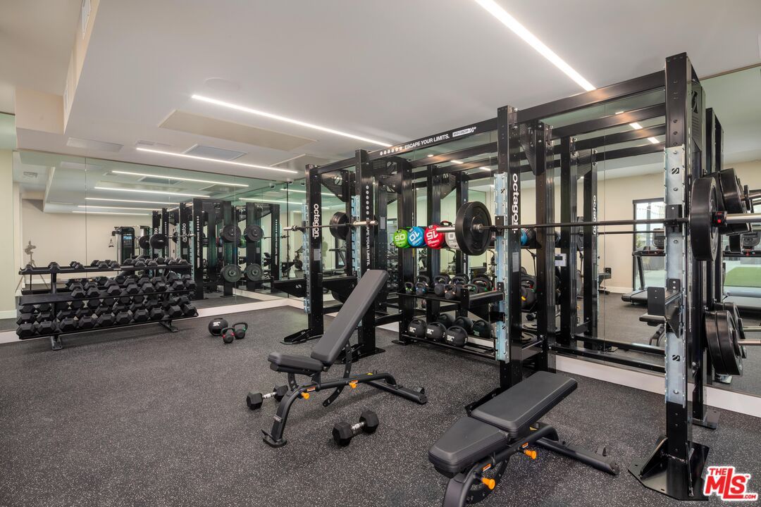 Fitness Equipment, Gym, Interior, Recessed Lighting