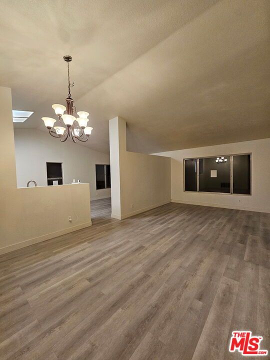 Chandelier, Empty room, Interior, Wood Texture Flooring
