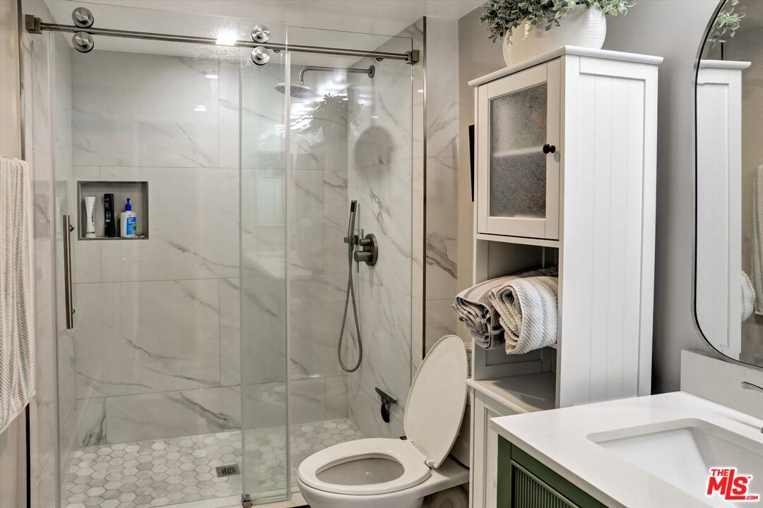 Bathroom, Glass Shower, Interior, Marble Walls