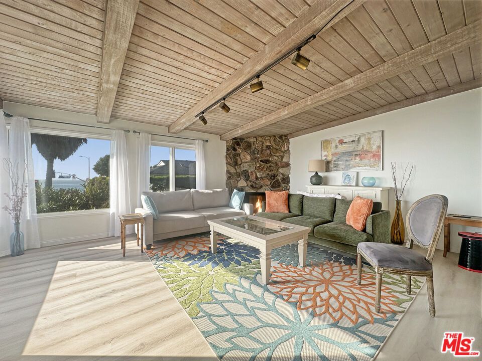 Fireplace, Interior, Living room, Stone Walls, Wooden Beams, Wooden Ceilings, Wood Texture Flooring