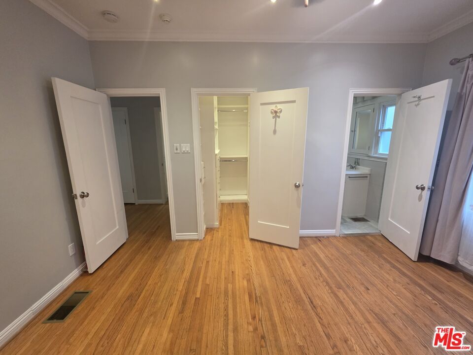 Bathroom, Empty room, Interior, Recessed Lighting, Wood Texture Flooring