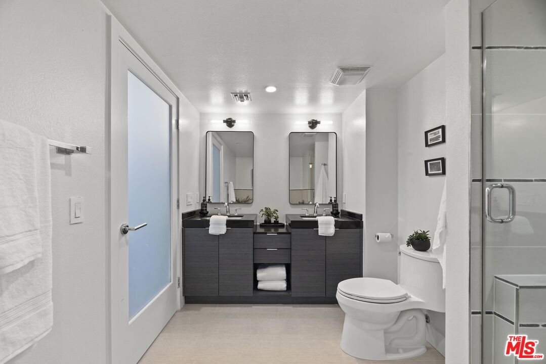 Bathroom, Dual Sink Vanities, Glass Shower, Interior