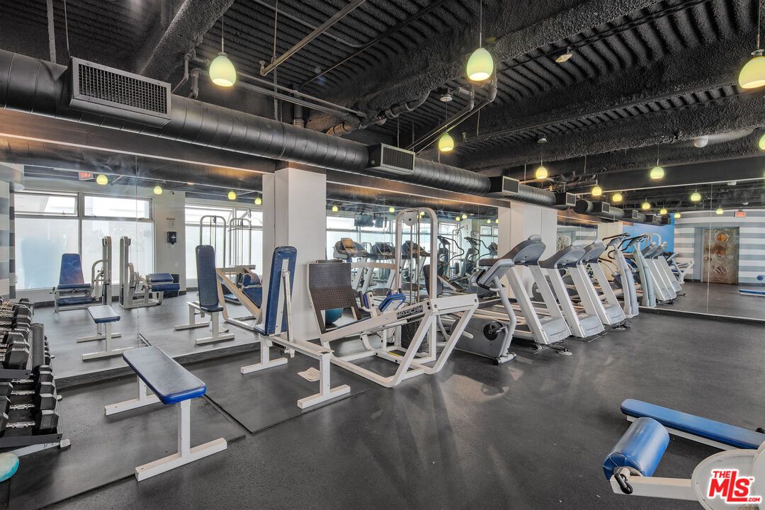 Fitness Equipment, Gym, Interior, Pendant Lights