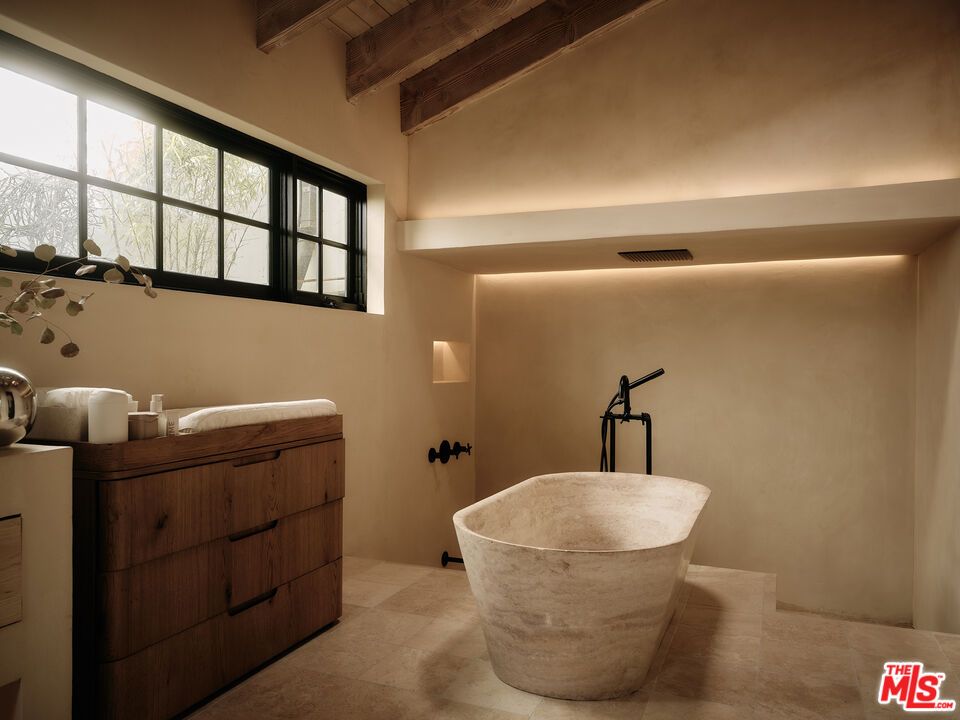 Bathroom, Free Standing Baths, Interior, Wooden Beams