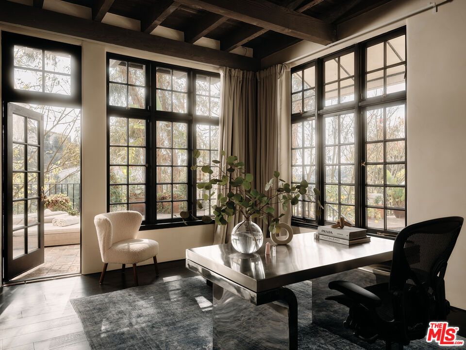 Home Office, Interior, Wooden Beams, Wood Texture Flooring