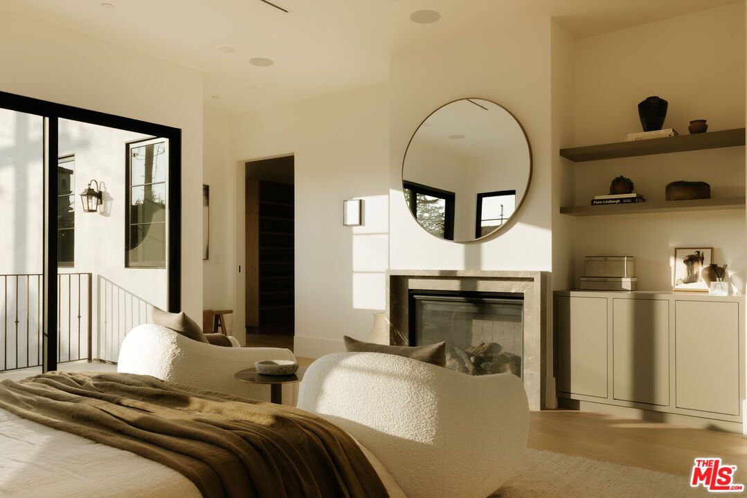 Bedroom, Fireplace, Interior