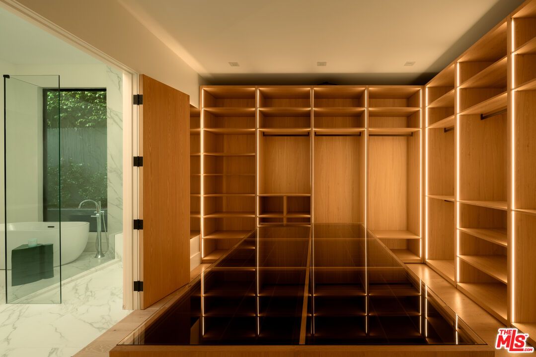 Bathroom, Interior, Marble, Recessed Lighting, Walk-in Closets