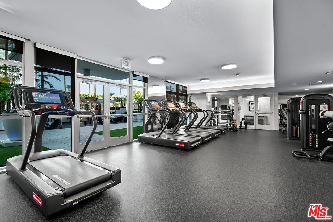 Fitness Equipment, Gym, Interior, Recessed Lighting