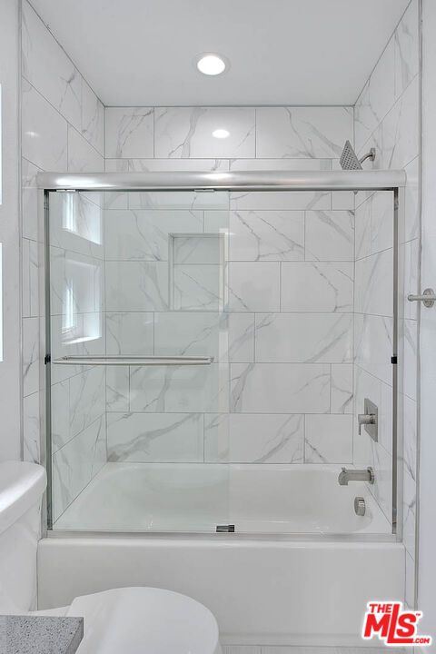 Bathroom, Glass Shower, Interior, Marble Walls, Recessed Lighting