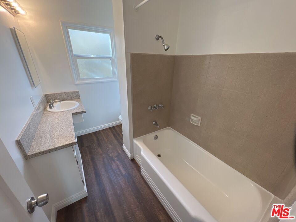 Bathroom, Dual Sink Vanities, Interior, Wood Texture Flooring