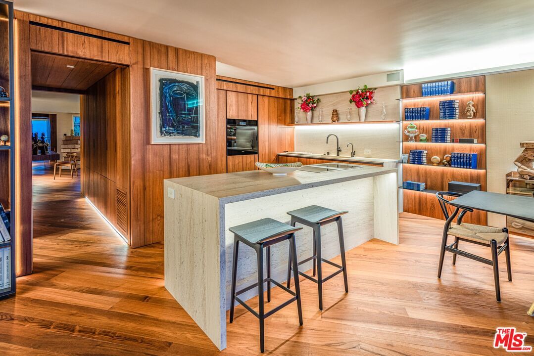 Interior, Kitchen, Wood Texture Flooring, Wooden Walls