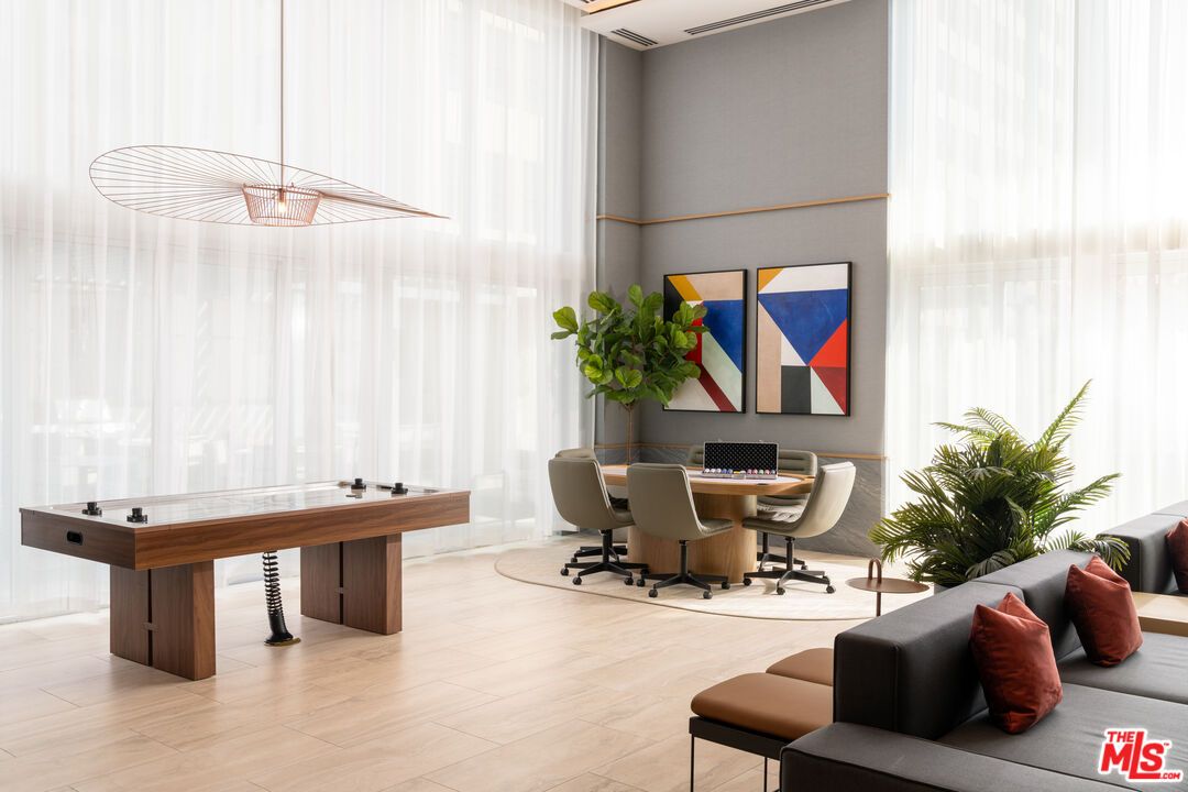 Game Room, Interior, Pendant Lights, Wood Texture Flooring