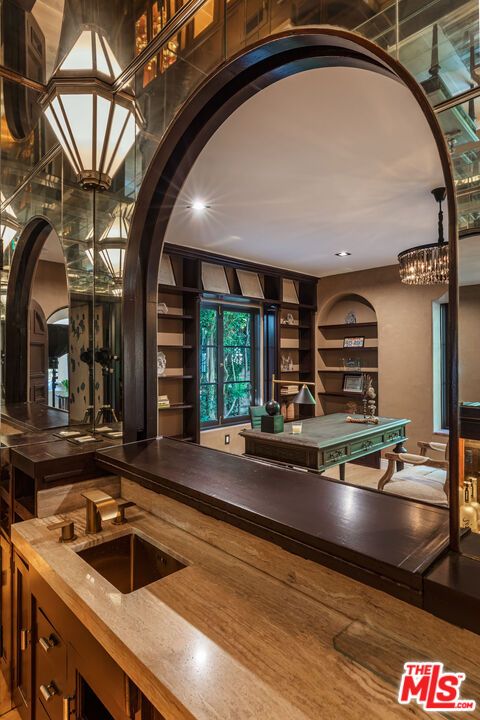 Chandelier, Interior, Recessed Lighting