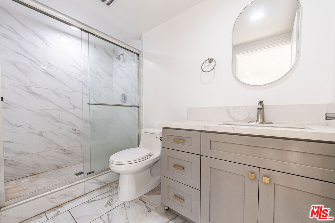 Bathroom, Glass Shower, Interior, Marble, Marble Walls, Recessed Lighting