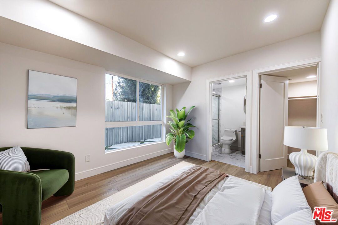 Bathroom, Bedroom, Interior, Marble, Recessed Lighting, Wood Texture Flooring