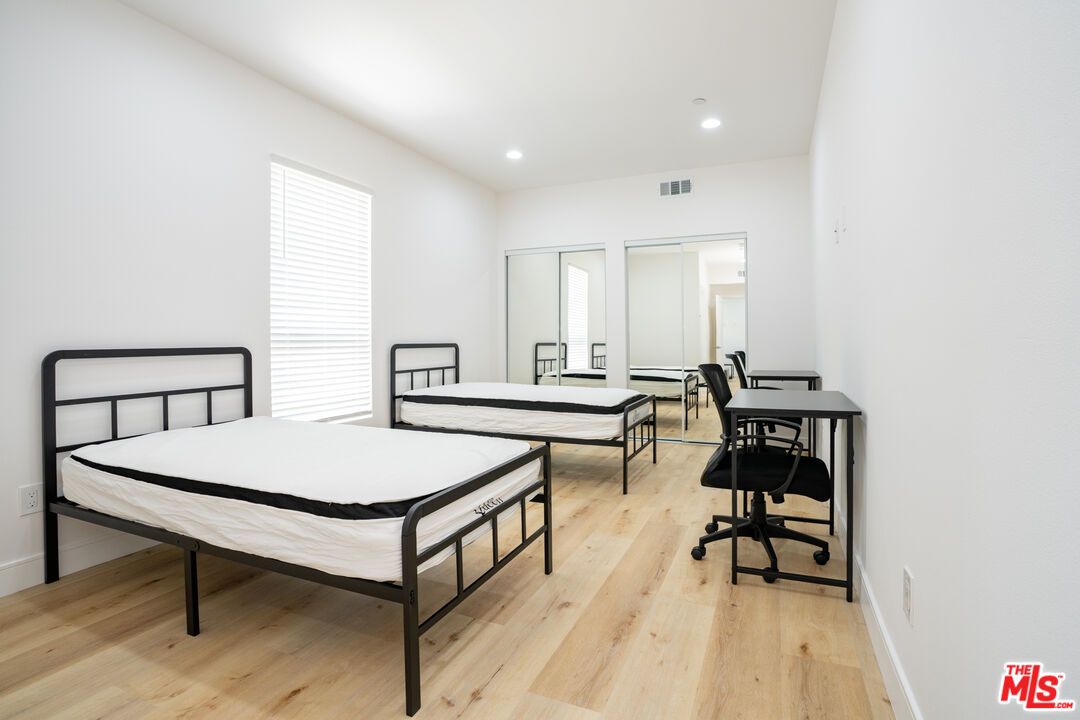 Bedroom, Home Office, Interior, Recessed Lighting, Wood Texture Flooring