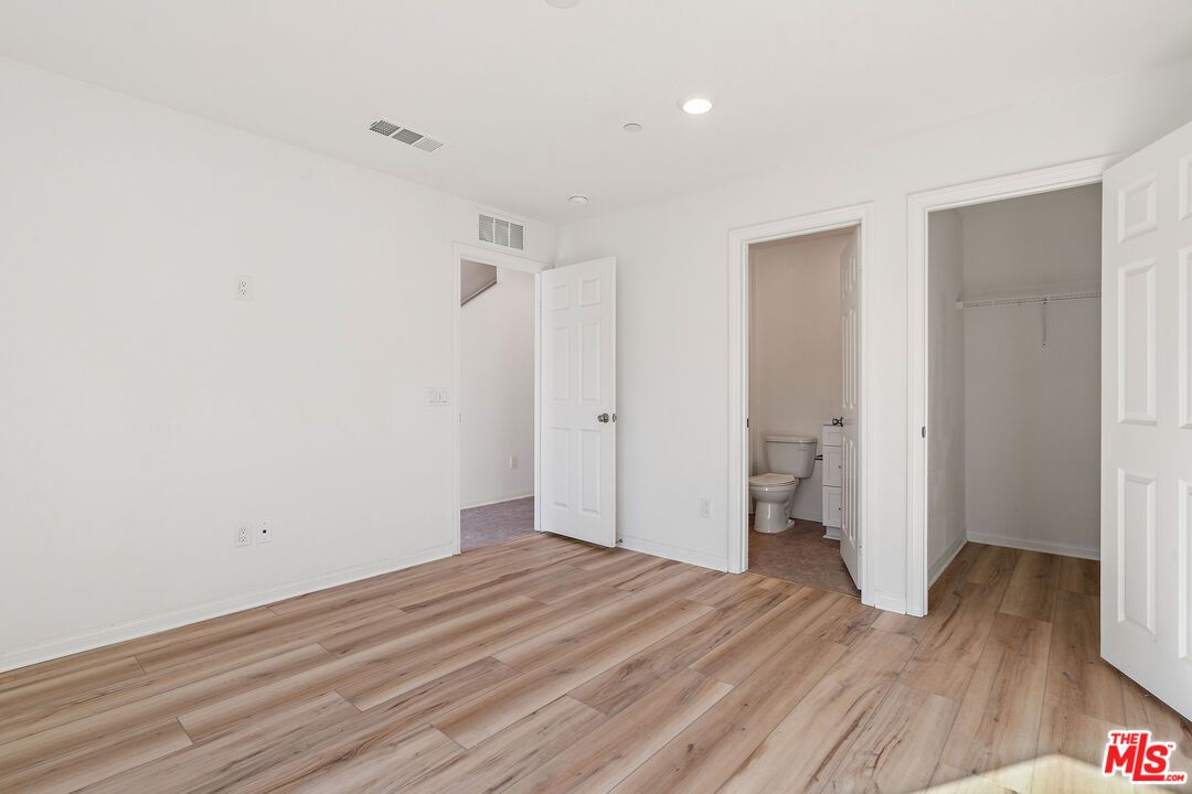 Bathroom, Empty room, Interior, Recessed Lighting, Wood Texture Flooring