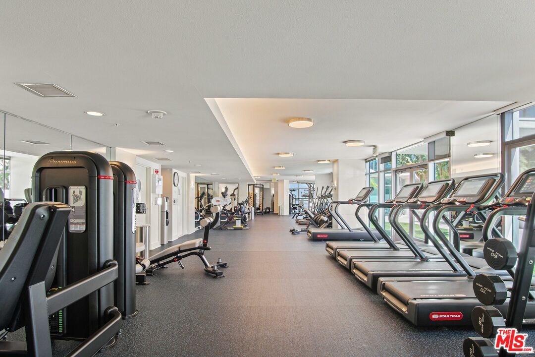 Fitness Equipment, Gym, Interior, Recessed Lighting